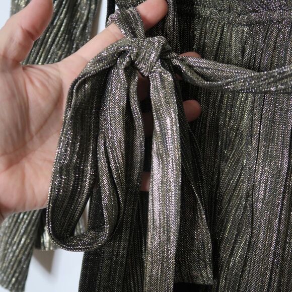 If By Sea Romper Size Large Black Gold Metallic‎ Rave Disco Nightclub Going Out - Picture 6 of 7